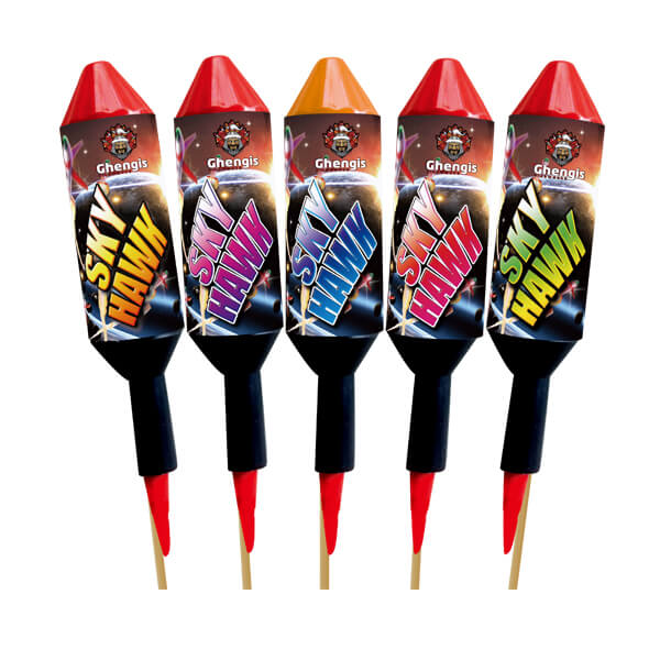 sky hawks also known as war hawks are a pack of five medium from our firework rocket range and can be found in the big rockets category.